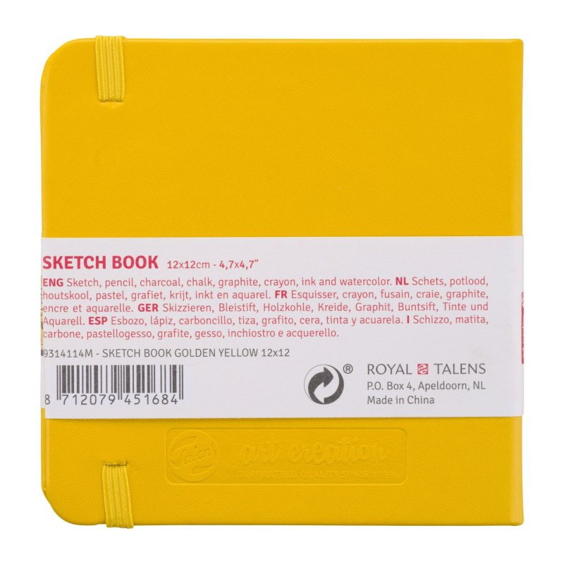 ROYAL TALENS Art Creation Carnet de croquis,120x120 mm,jaune