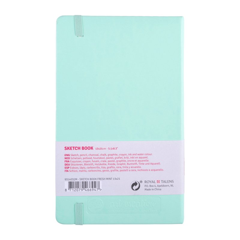 Talens Cahier de Croquis Menthe fraîche 13 x 21 cm 140 g 80 Feuilles