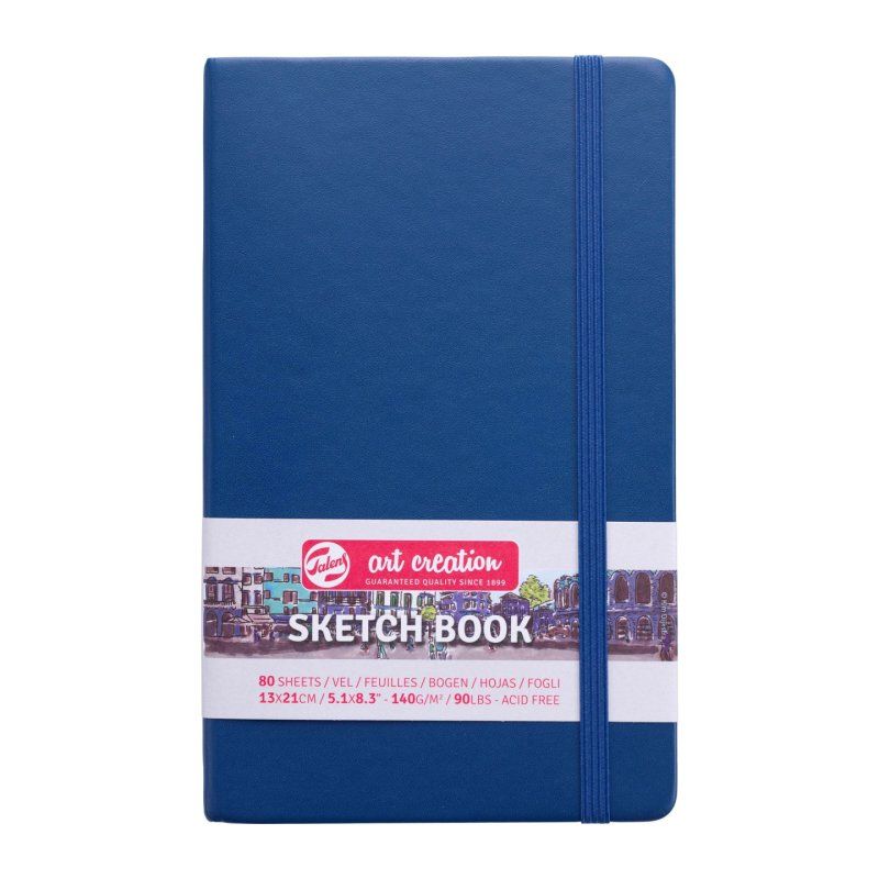 Talens Cahier de Croquis Bleu marine 13 x 21 cm 140 g 80 Feuilles