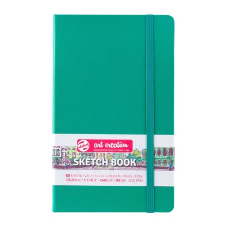 Talens Cahier de Croquis Vert forêt 13 x 21 cm 140 g 80 Feuilles