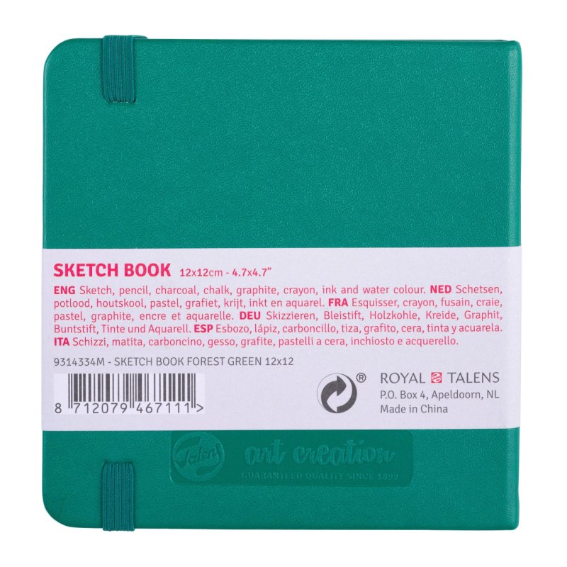 Talens Sketchbook Forest Green 12 x 12 cm 140 g 80 Sheets