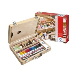 ROYAL TALENS Van Gogh Holzkoffer-Set Acrylfarben Basic
