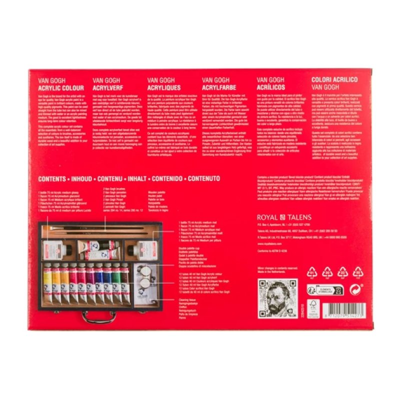 ROYAL TALENS Van Gogh Acrylfarben-Starterbox XL, 12 x 40 ml