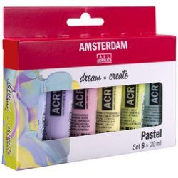 ROYAL TALENS Acrylfarbe AMSTERDAM Pastell, 6 x 20 ml