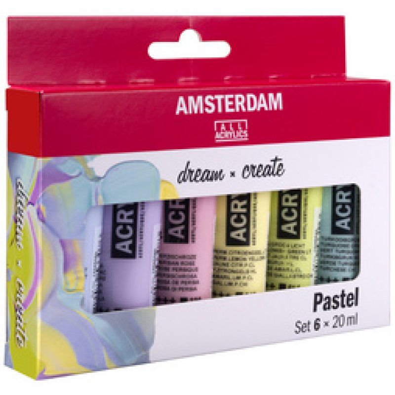 ROYAL TALENS Acrylfarbe AMSTERDAM Pastell, 6 x 20 ml