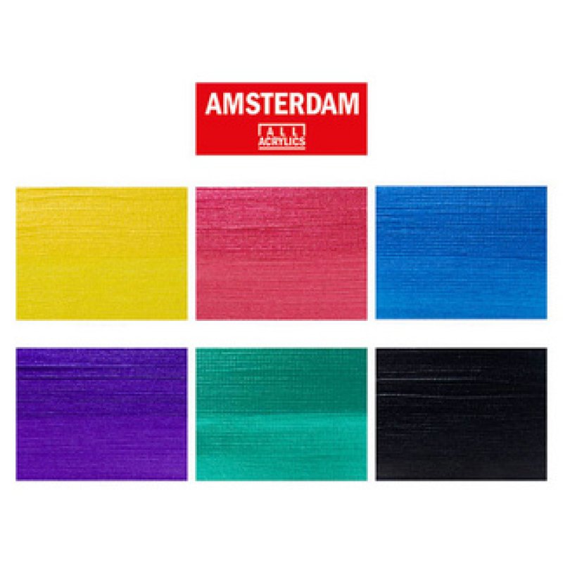 ROYAL TALENS Acrylfarbe AMSTERDAM Bunte Metallics, 6 x 20 ml