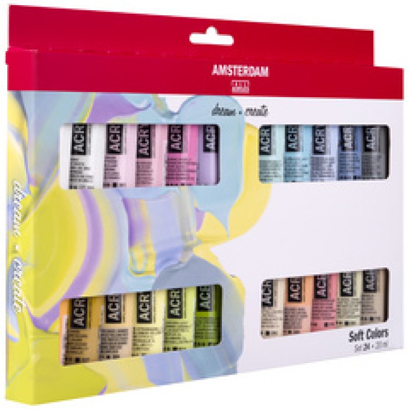 ROYAL TALENS Acrylfarbe AMSTERDAM Weiche Farben, 24 x 20 ml