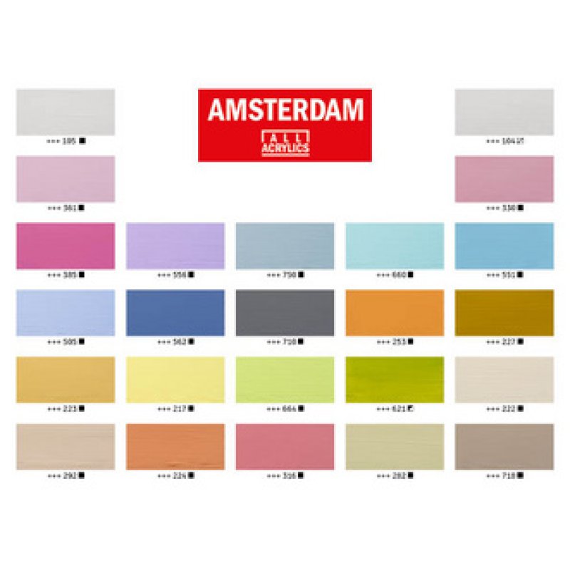 ROYAL TALENS Acrylfarbe AMSTERDAM Weiche Farben, 24 x 20 ml