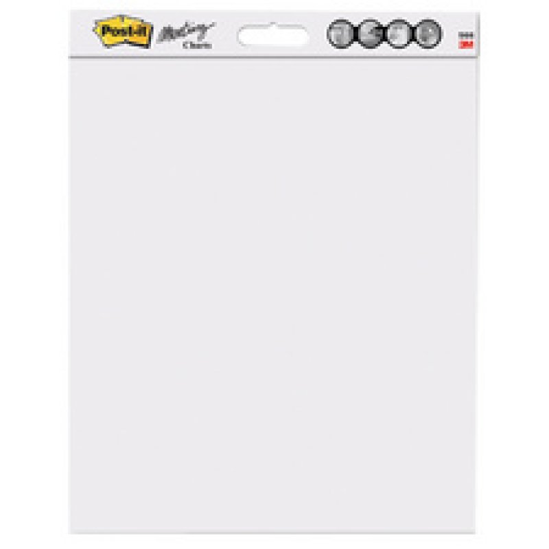 Post-it Meeting Chart Bloc, 635 x 762 mm, blanc, 2 1 GRATUIT