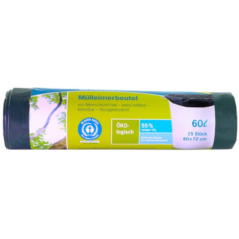 Secolan Sac poubelle, 20 litres, sans fermeture, blanc
