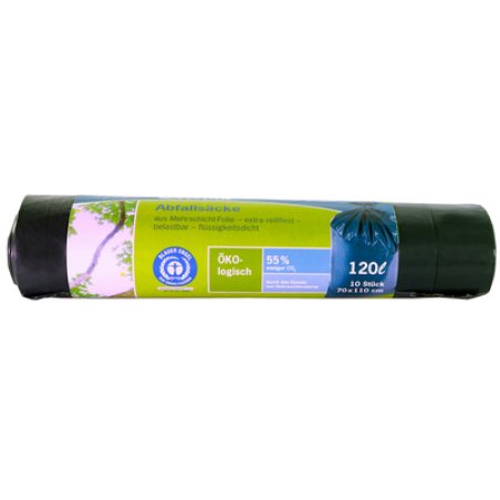 Secolan Sac poubelle, 120 litres, bleu/noir