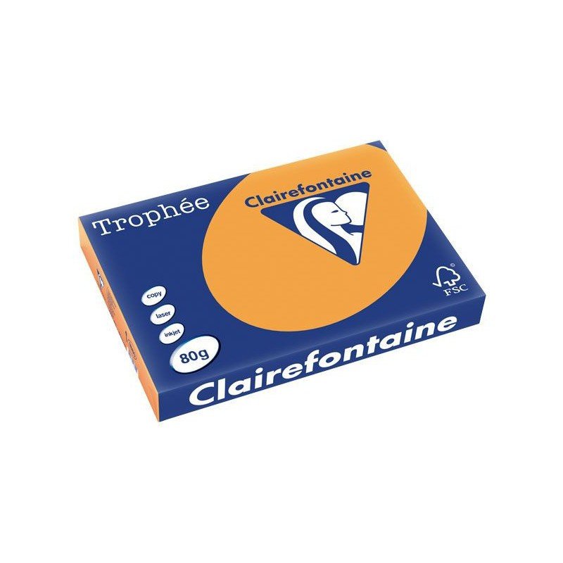 Clairefontaine Papier universel Trophée, A3, clémentine
