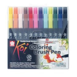 SAKURA Stylo pinceau Koi Coloring Brush, étui de 12