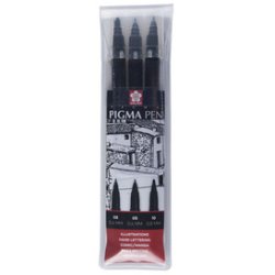 SAKURA Stylo feutre PIGMA PEN, étui de 3, noir
