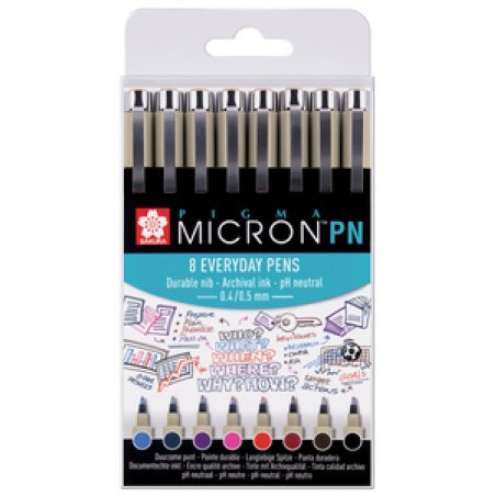 SAKURA Feutre fineliner Pigma Micron PN, kit de 8
