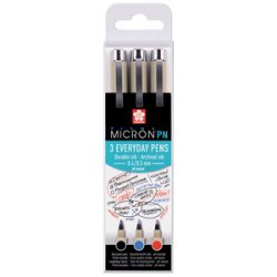 SAKURA Feutre fineliner Pigma Micron PN, kit de 3 Bureau
