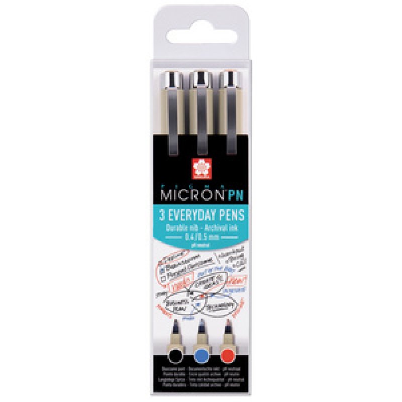 SAKURA Feutre fineliner Pigma Micron PN, kit de 3 Bureau