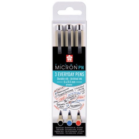 SAKURA Feutre fineliner Pigma Micron PN, kit de 3 Bureau
