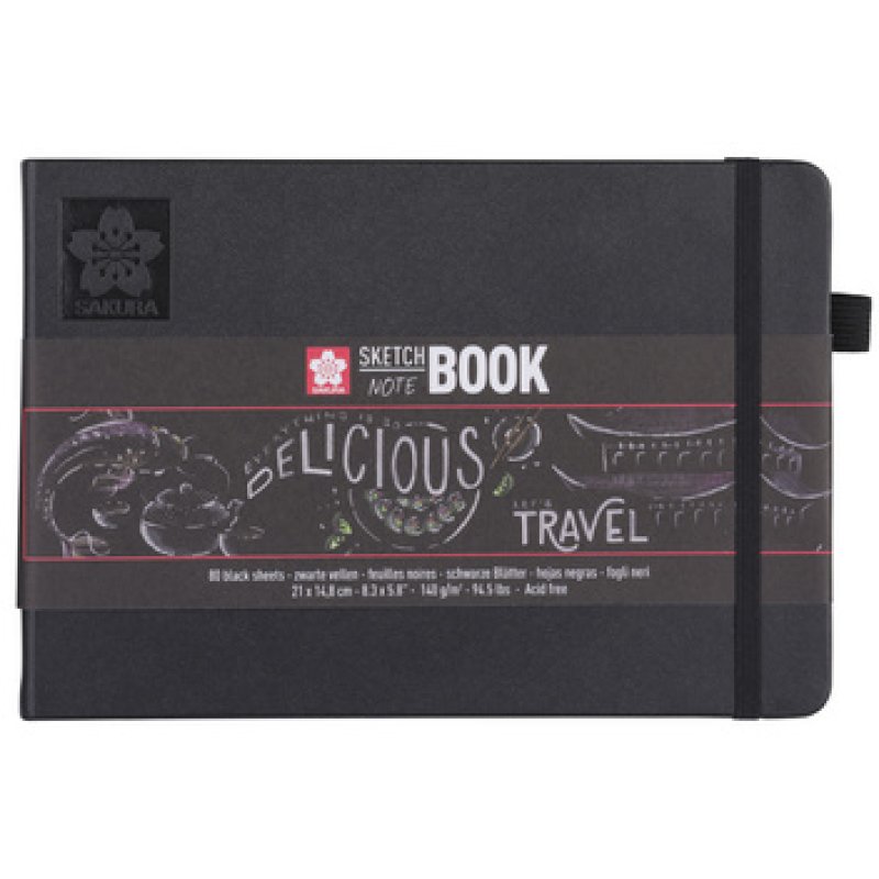 SAKURA Carnet de croquis, 210 x 148 mm, noir