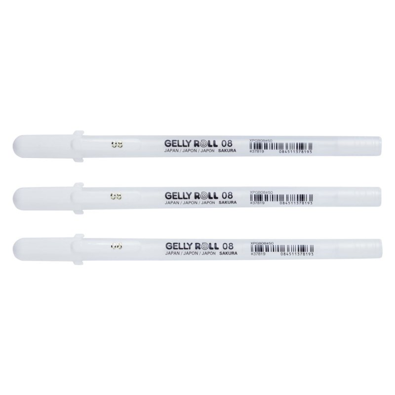 Sakura Gelly Roll Stylos à encre gel avec bouchon Multi Blanc 3 pièce(s)