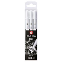 Sakura POXPGBWH3B gel pen Capped gel pen Bold White 3 pc(s)