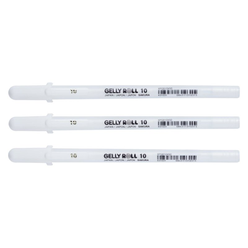 Sakura POXPGBWH3B gel pen Capped gel pen Bold White 3 pc(s)