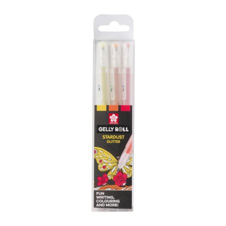 Sakura Stardust Happy Stylos à encre gel avec bouchon Cuivre, Or, Rouge 3 pièce(s)