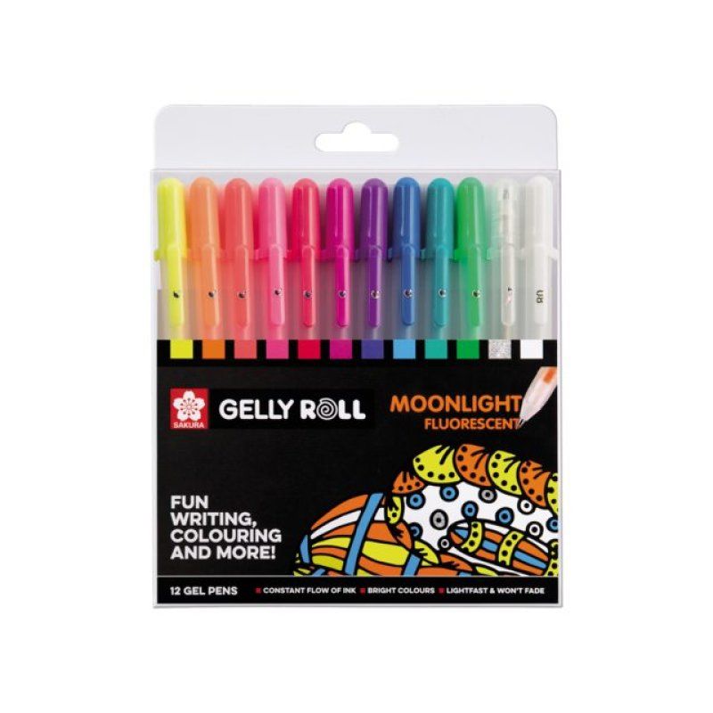 Sakura POXPGBMOO12 gel pen Capped gel pen Fine Multicolour 12 pc(s)
