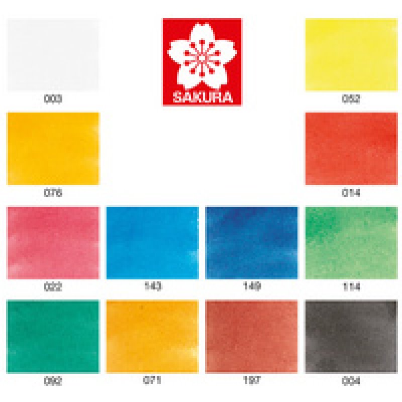 SAKURA Peinture aquarelle Koi Water Colors Sketch Box 18