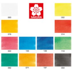 SAKURA Peinture aquarelle Koi Water Colors Sketch Box 30