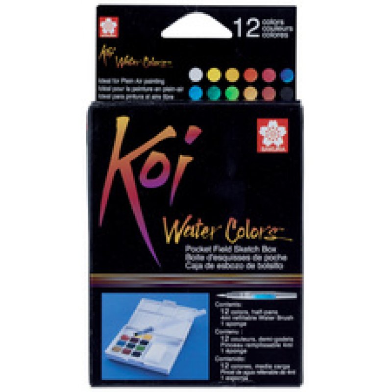 SAKURA Peinture aquarelle Koi Water Colors Sketch Box 30