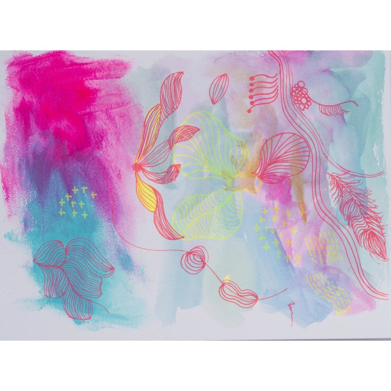 SAKURA Marqueur permanent Pen-touch Extra Fin, rose fluo