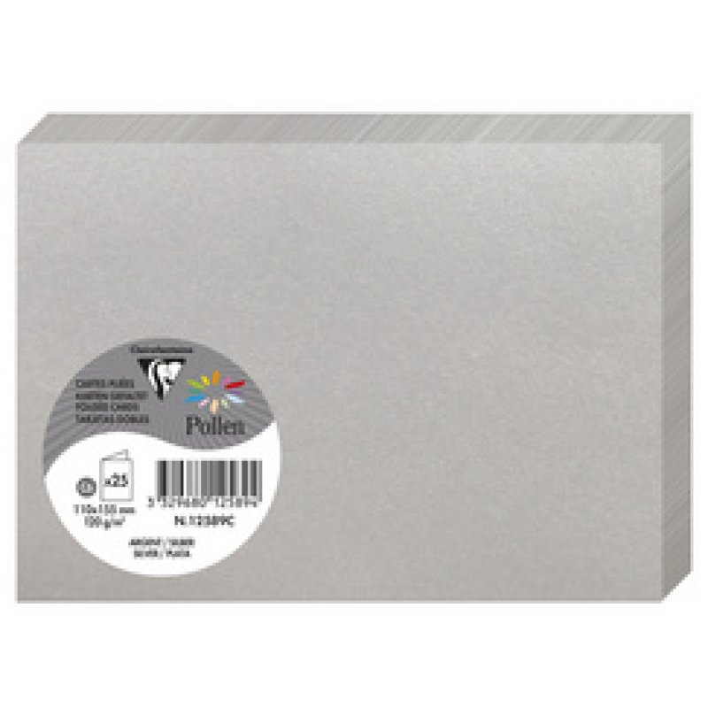 Pollen by Clairefontaine Carte double C6, blanc irisé