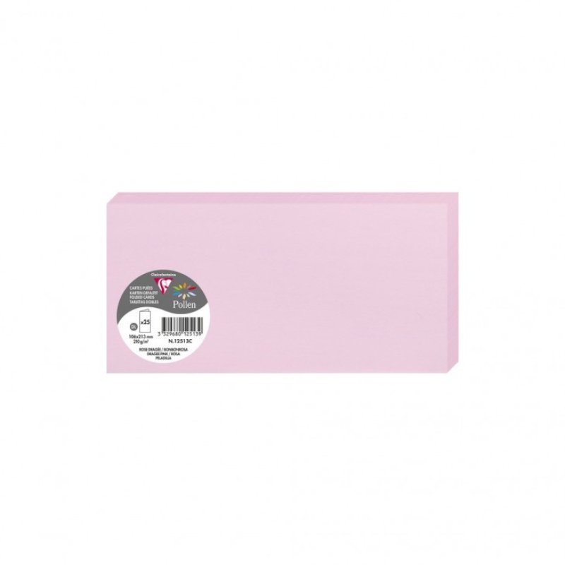Pollen by Clairefontaine Carte double DL, rose dragée