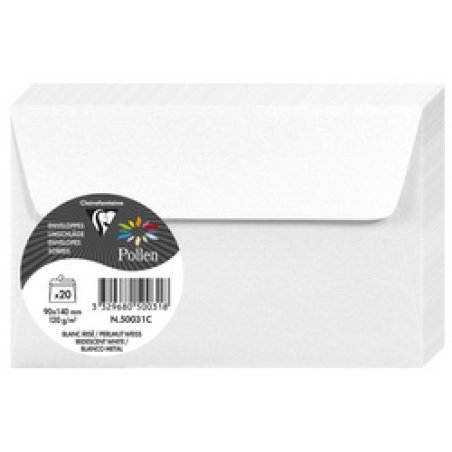 Pollen by Clairefontaine Enveloppes 90 x 140 mm, argent