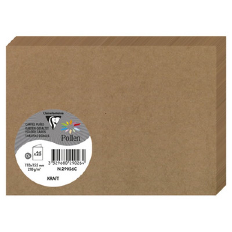 Pollen by Clairefontaine Carte double kraft, 135 x 135 mm