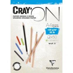 Clairefontaine Bloc papier dessin "CRAY'ON", A4, 120 g/m2