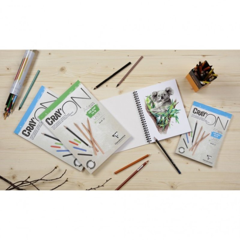 Clairefontaine Bloc papier dessin "CRAY'ON", A4, 120 g/m2