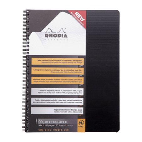 Rhodia 119900C writing notebook A4 80 sheets Black