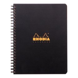 RHODIA Cahier à spirale "Note Book", A5, ligné, noir
