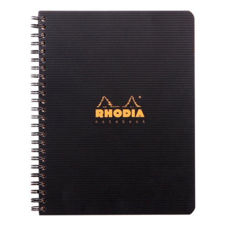 RHODIA Cahier à spirale "Note Book", A5, ligné, noir