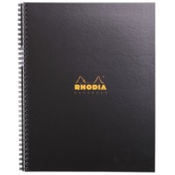 RHODIA Cahier à spirale "Note Book", A4 , quadrillé 5x5,noir