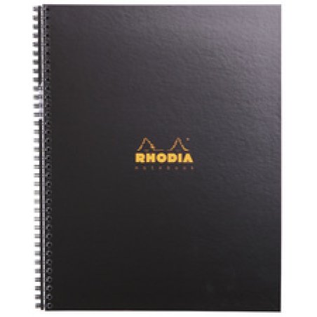 RHODIA Cahier à spirale "Note Book", format A4 , ligné, noir