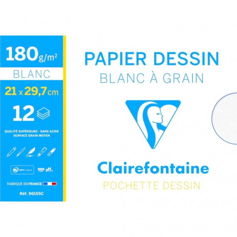 Clairefontaine 3329680961553 art paper 12 sheets