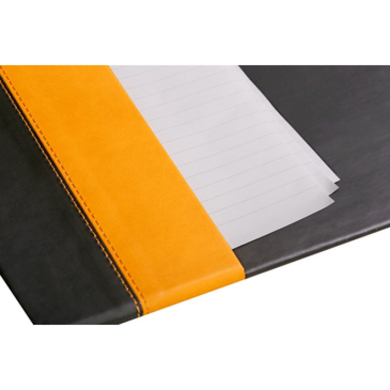 RHODIA Sous-main, en similicuir, noir