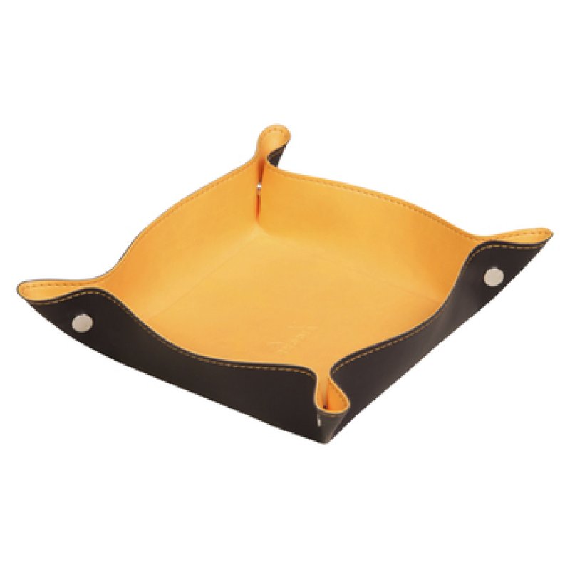 Rhodia 118850C bac de rangement de bureau Simili-cuir Noir, Orange