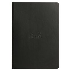 RHODIA Carnet piqûre textile RHODIARAMA, A5, ligné, saphir