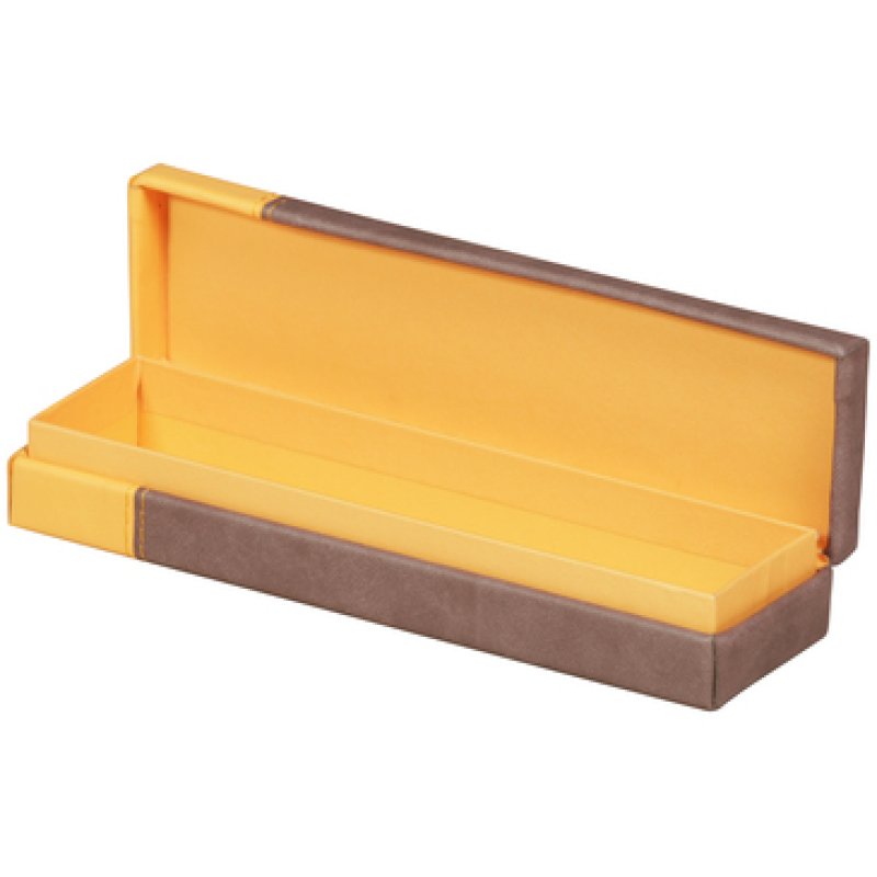 RHODIA Plumier, en simili cuir, chocolat