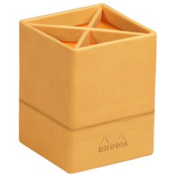 RHODIA Pot à crayons, en similicuir, lie de vin