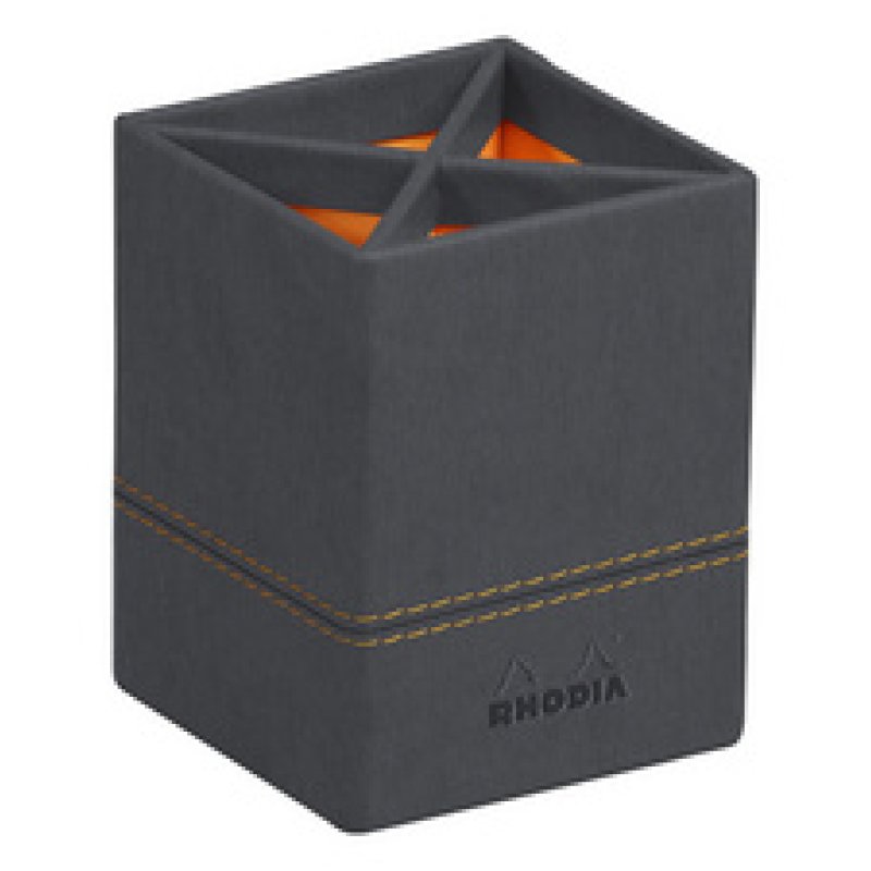 RHODIA Pot à crayons, en similicuir, lie de vin